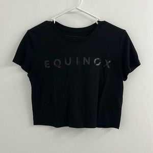 EQUINOX Crop Black Tee